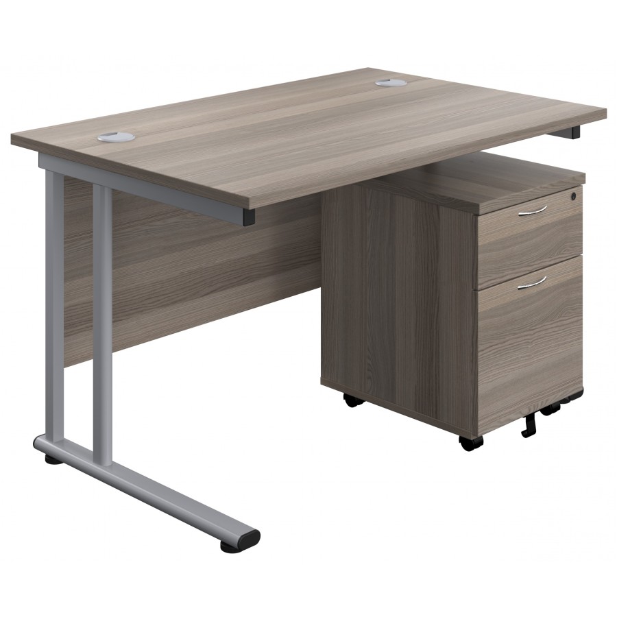 Olton Straight Desk with Under Desk Pedestal